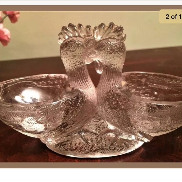 Rare Roosters Antique Schmid Verreries Salt Cellar - Picture 7 of 8